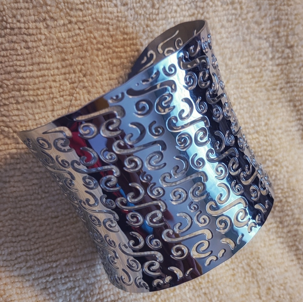 Silver cuff bracelet